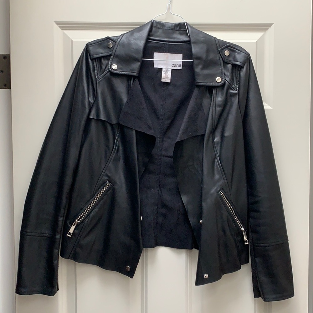 Black leather jacket